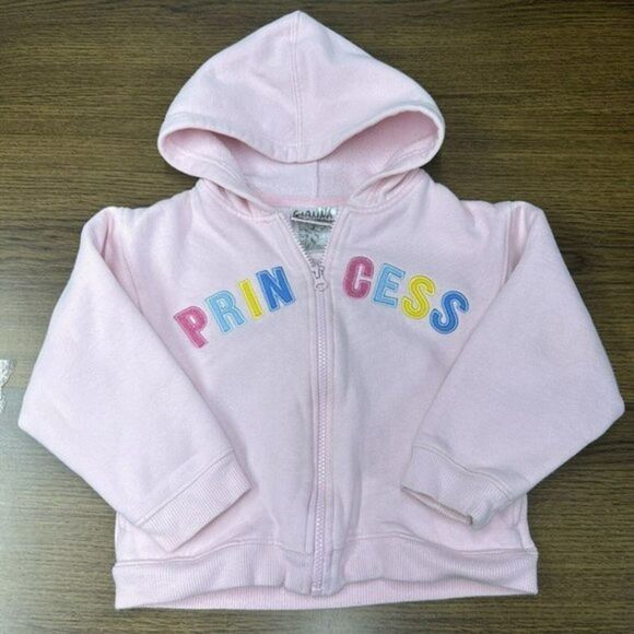 Disney Parks Princess Hoodie Zip Up Jacket Girls XS Pink - Picture 1 of 9